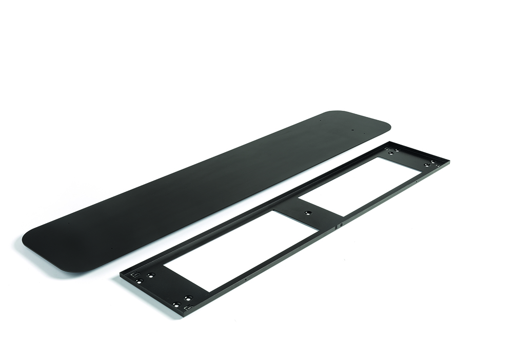 7555500 Plaque décorative suspendue effet acier pour Mood 7555